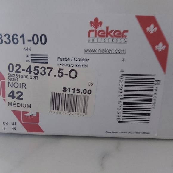 Minimalist Chic RIEKER Leather Loafers Black Orthopedic Comfort Shoes US 10 - Picture 12 of 12